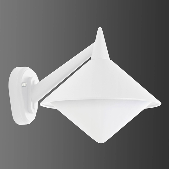 Vit utomhusvägglampa LIara saltvattenbeständig