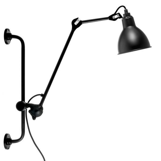 Lampe Gras N210 Vägglampa Matt Svart