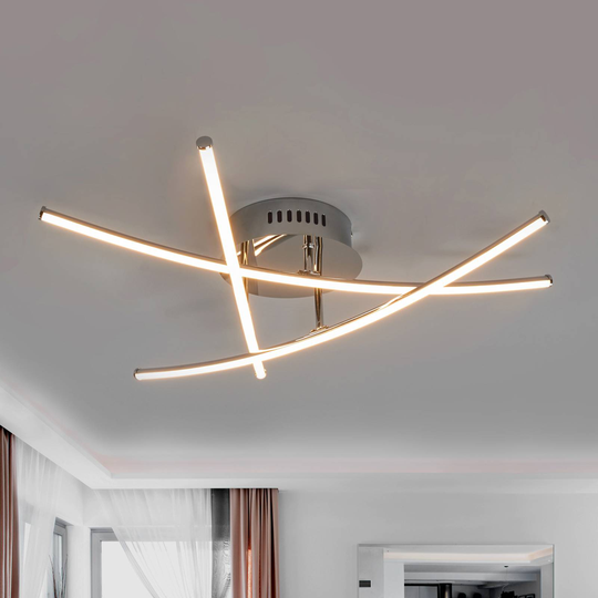 Korsade stavar - vacker LED-taklampa Yael