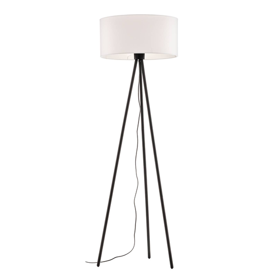 Golvlampa Corralee i svart och vitt