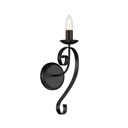 Lindby Shervan vägglampa, 1 lampa, brun
