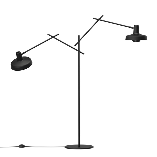 GRUPA Arigato golvlampa, 2 lampor, svart