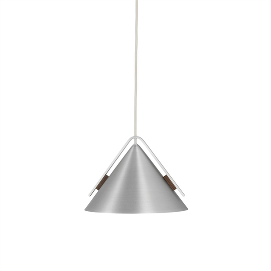 Kristina Dam Studio Cone Taklampa Liten Borstat Aluminium & Valnöt