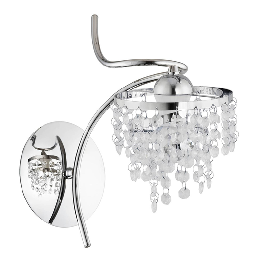 Vägglampa Kalea med glashänge