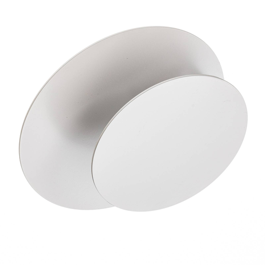 Vägglampa Circle i rund form, vit
