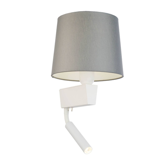 Vägglampa Chillin med läslampa, grå