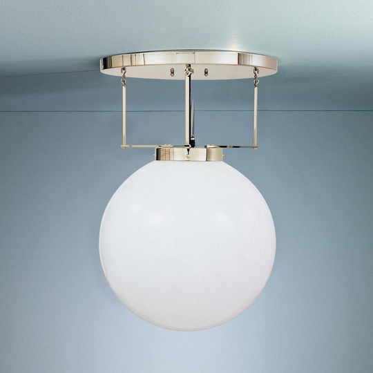 Taklampa i Bauhaus-stil, mässing 30 cm