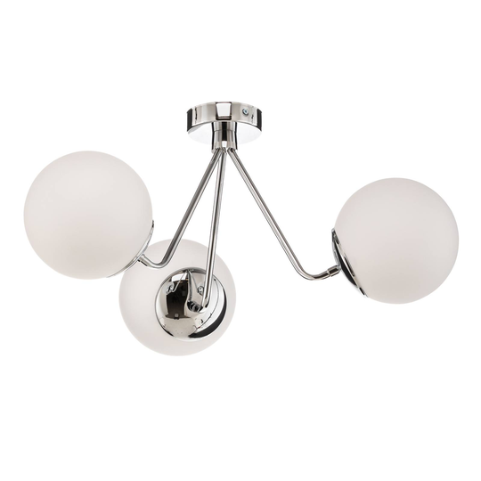 Taklampa Tuse, 3 lampor, krom