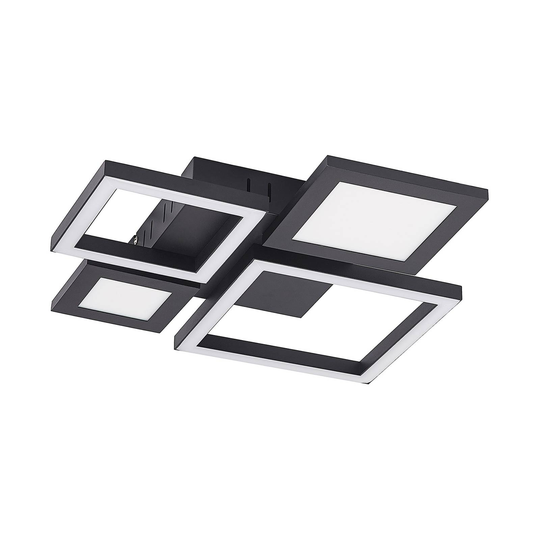 Lucande Narumi LED-taklampa CCT, 38 cm, svart