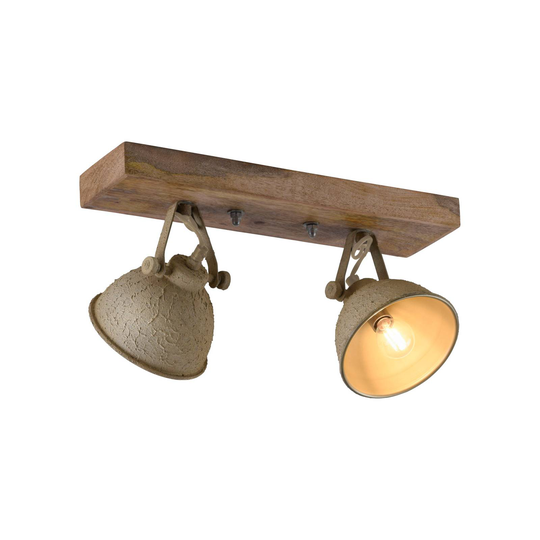 Vägglampa Samia, skärm vridbar 2 lampor