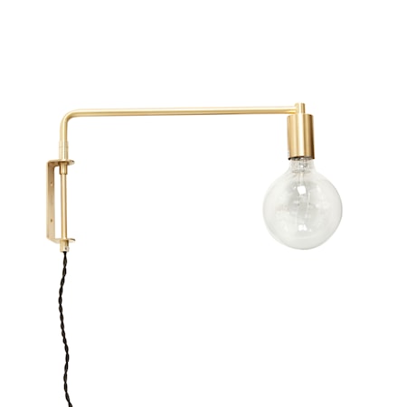 Vägglampa LED 41x5xh24 cm - Guld