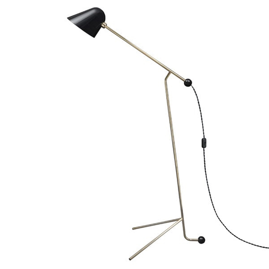 TATO Beghina Golvlampa Svart & Mässing