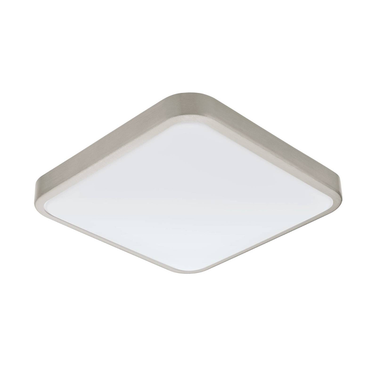 LED-taklampa Manilva 1, IP44, nickel matt