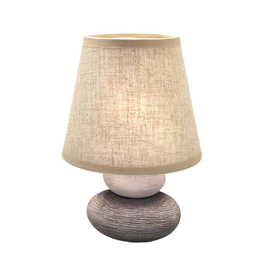 Bordslampa Bella, höjd 21,5 cm, brun/ljusbrun
