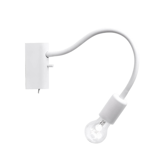 Vägglampa Flex med flexarm, vit