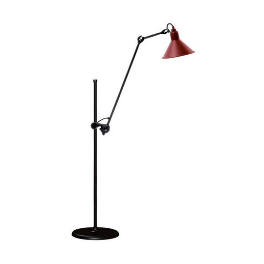 Lampe Gras N215 Golvlampa Matt Svart & Matt Röd