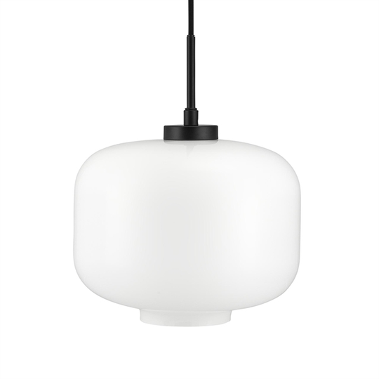 Dyberg Larsen ARP Taklampa Opal/Matt Svart Ø25cm