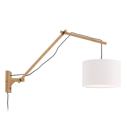 GOOD & MOJO Andes vägglampa justerbar vit Ø32 cm