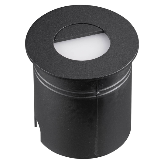 LED-inbyggnadslampa Aspen med diffusor rund, svart