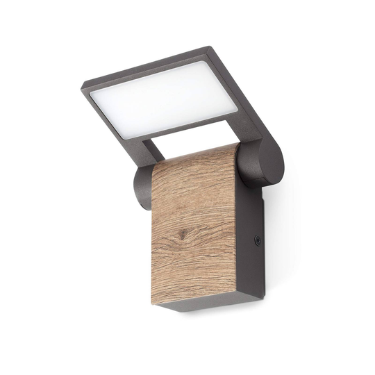 LED-utomhusvägglampa Wood