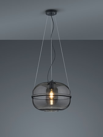 Lorena Taklampa E27 Svart/Krom glas