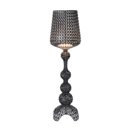 Designer-golvlampa Kabuki med LED-lampor, svart