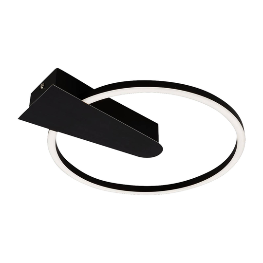 LED-taklampa Nico, 3 000 K, rund, svart