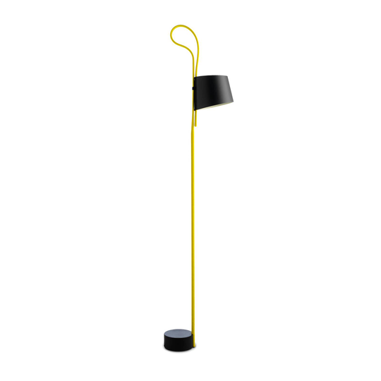 HAY Rope Trick LED-golvlampa svart/gul