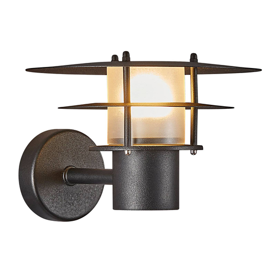 Utomhusvägglampa Bastia svart Ø 24 cm