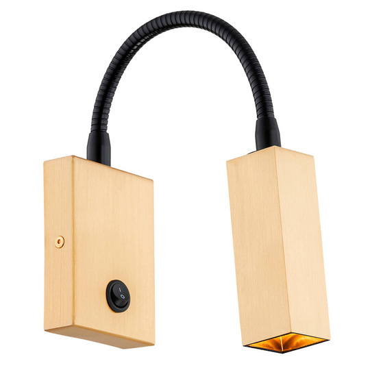 Vägglampa Raisio, flexarm, mässing