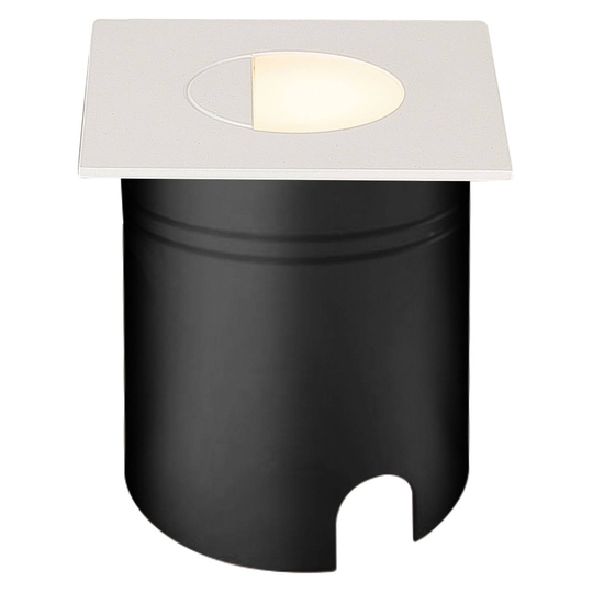 LED-inbyggnadslampa Aspen, diffusor, kantig, vit