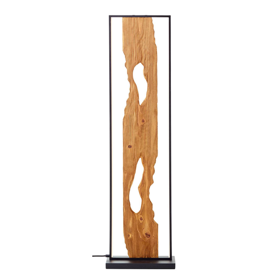 LED-golvlampa Chaumont av trä