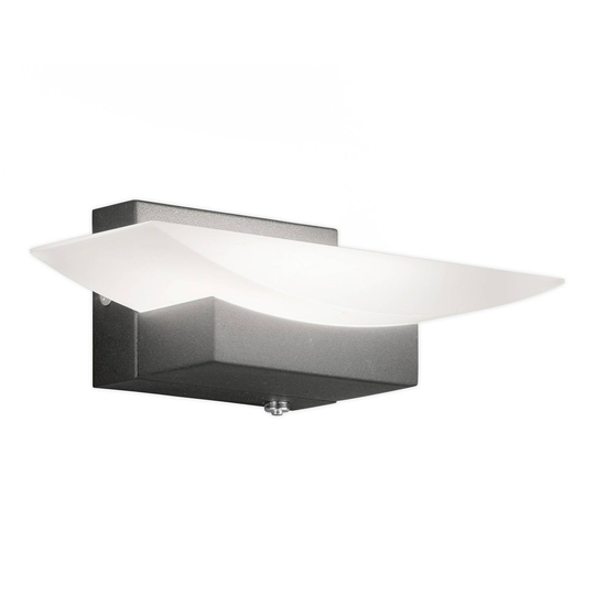 LED-vägglampa Bowl TW, bredd 20 cm, svart