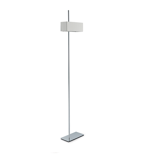 TATO Wallie Golvlampa Krom & Vit Hög