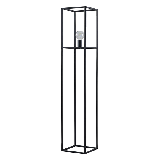 Lindby Jordana golvlampa, ram, svart, 1 lampa