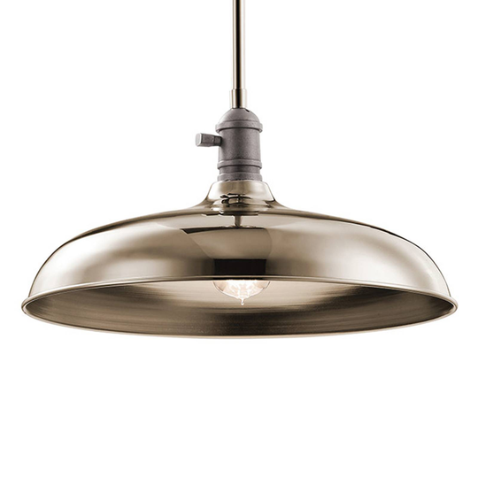 Hänglampa Cobson Ø 40,7 cm polerad nickel