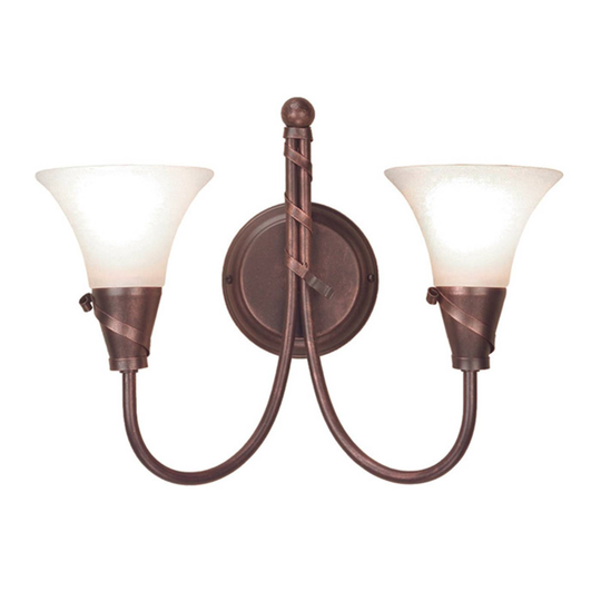 Vägglampa EMILY, med kopparpatina