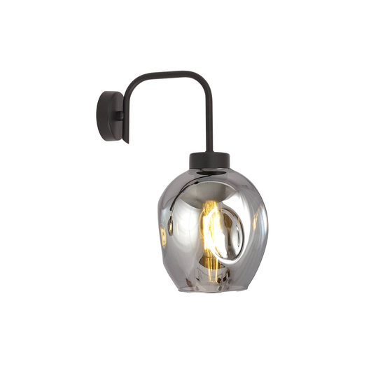 Vägglampa Lukka, 1 lampa, svart/grafik