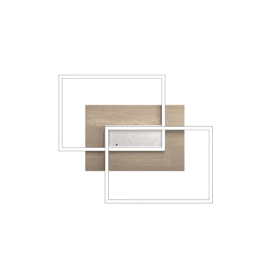 LED-taklampa Panama S, kalkbehandlad ek