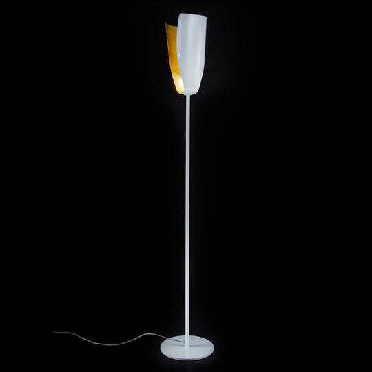 Golvlampa Tropic med bladguld