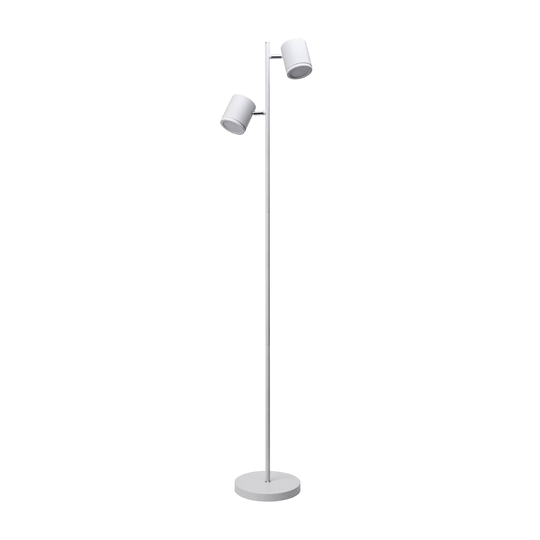 Lindby Emelja LED-golvlampa, 2 lampor, vit