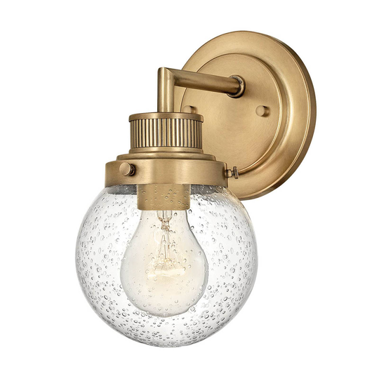 Vägglampa till bad Poppy, 1 lampa, mässing