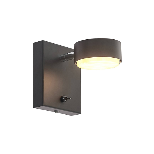 Lindby Kaylou LED-vägglampa, kort, svart