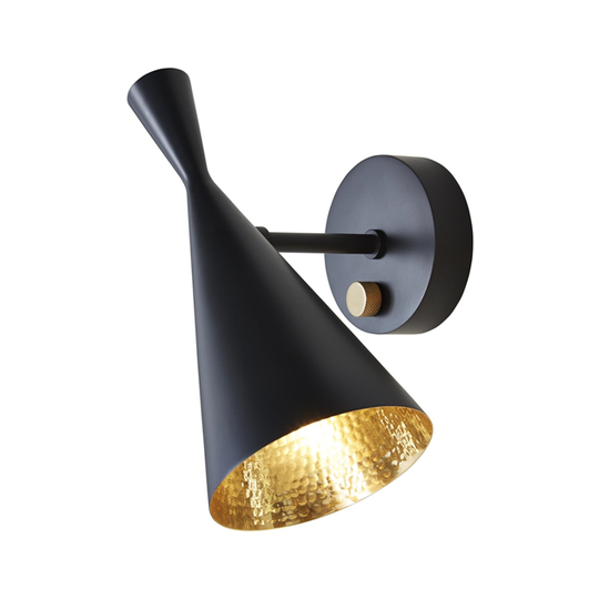 Tom Dixon Beat Vägglampa Svart & Mässing
