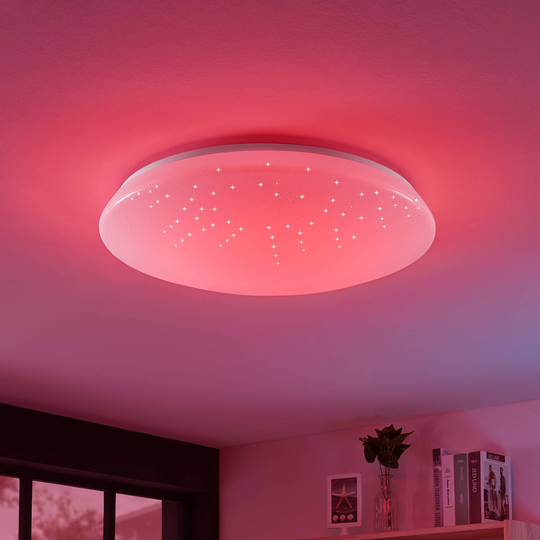 LED-taklampa Jelka, WiZ, RGBW-färgväxling, rund
