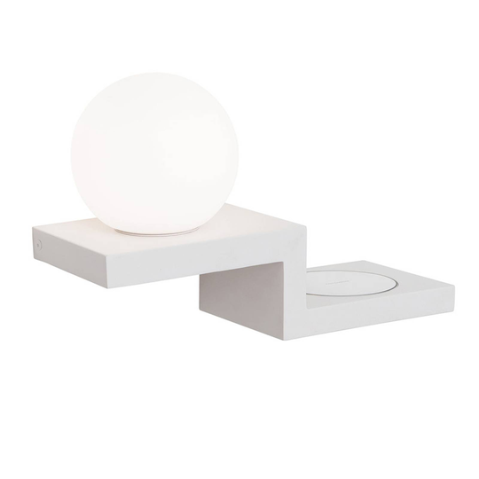 LED-vägglampa Snowball med trådlös laddare