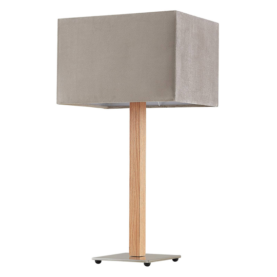 Lucande Heily bordslampa, kantig, grå