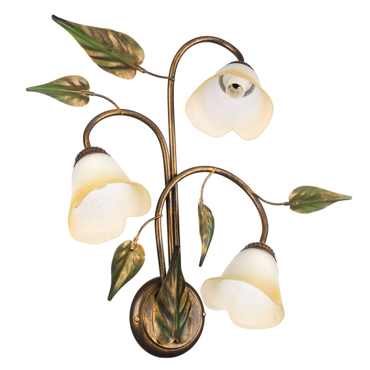 Vägglampa Miranda 3 lampor, brons