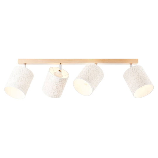 Taklampa Galance, vit, 4 lampor