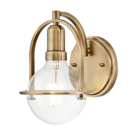 Vägglampa Sommerset, 1 lampa, mässing